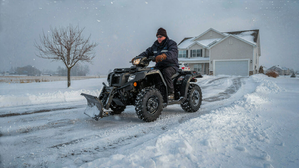 Do UTV Snow Plows Work for Commercial Sites?